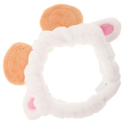 VILLCASE Animal Ears Spa Headband for Women, White Washing Face Hairband for Skincare and Makeup, Soft Elastic Hair Band in Facial Care and Beauty Routines
