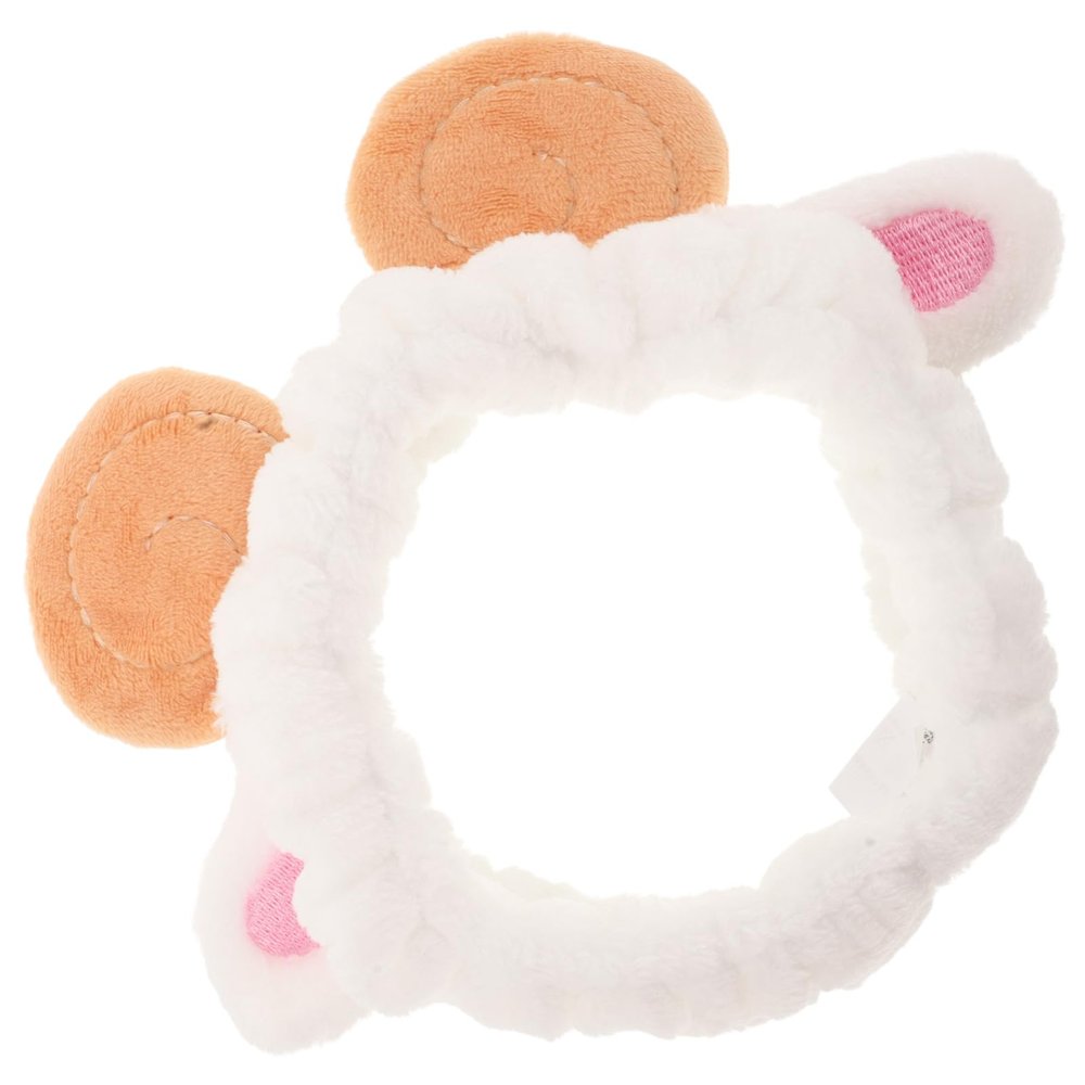 VILLCASE Animal Ears Spa Headband for Women, White Washing Face Hairband for Skincare and Makeup, Soft Elastic Hair Band in Facial Care and Beauty Routines