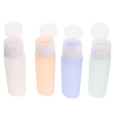 4pcs Silicone Travel Bottles Refillable Leak-proof Squeeze Containers