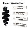 Body Wave Pre-Separated Crochet Hair Extensions Human Hair Knotless Pre-Separated Feather Crochet Braid Hair Extensions Natural Color 12 Inch 50g 50 Strands view 2