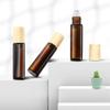 10 Bottle Wood Ball Glass 10ml and Roller Brown Steel with Lid Pack view 4
