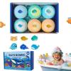 Natural Bath Bombs for Kids, Bath Bomb with Surprise Inside, 6-Pack Surprise Bath Bombs for Kids, Ocean Theme Bathes Fizzies Natural Sea Salt Color Changing Spa Bathing Balls (D 1 Set (6pc)) view 1