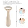 SOIMISS Womens Manual Body Hair Trimmer for Legs and Armpits Portable Hair Remover Razor Light Beige Compact Design and Grooming view 3