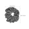 Cabilock 3pcs Gray Velvet Glitter Hair Scrunchies with Sequin Sparkly Ponytail Holders and Women, Stretchy Elastic Hair Ties for Parties, Festivals, and Daily Wear view 2