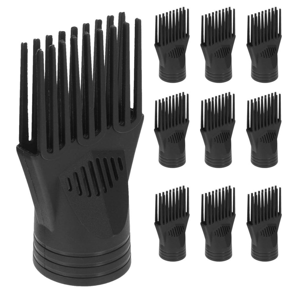 CATIEBYE 10pcs Universal Blow Dryer Nozzle Comb Attachment, Long Straight Hair Dryer Concentrator, Hair Styling Tool for Salon and Home Use