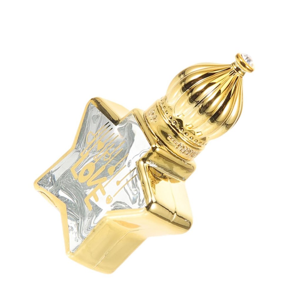 BETOOKY Star-shaped Roller Essential Oil Bottle 10ml, Glass Perfume Container with Leakproof Cap for Travel and Aromatherapy Use