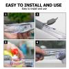 FUOYLOO 8pcs Kitchen Brush Replacement Heads Set Gray Dish Brush Replacement Head with Long Handle for Sink and Pot Scrubbing view 3