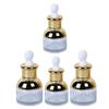 jojofuny 4pcs Glass Dropper Bottles Set 20ml 30ml Cosmetic Oil Containers Refillable Essential Oil Bottles with Droppers for Travel and Skincare Sample Liquid Storage view 1