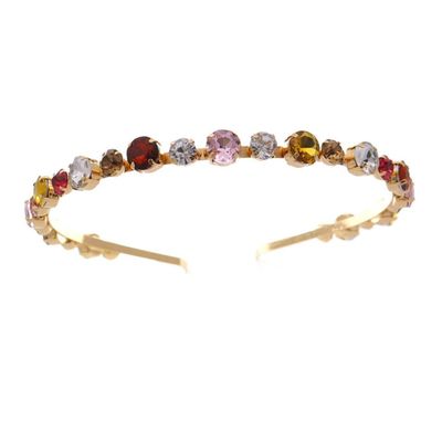 VOSAREA Crystal Headband for Women Chic Party Hair Accessories with Gold Tone Stylish Rhinestone Hair Decor