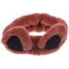 PAMINGONO Cat Ear Face Wash Headband for Women, Comfortable Stretch Skincare Hairband, Red Makeup Headband for Facial Cleaning and Spa Use view 1