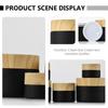 VOSAREA 4pcs 15g Black Frosted Glass Cream Jar Small Refillable Cosmetic Container for Travel Skin Care and Lotion Storage view 3