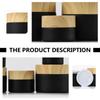 VOSAREA 4pcs 15g Black Frosted Glass Cream Jar Small Refillable Cosmetic Container for Travel Skin Care and Lotion Storage view 4