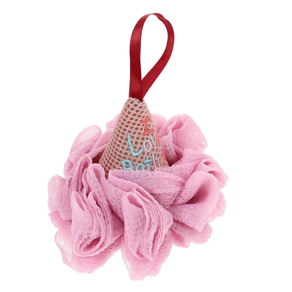 Mobestech Candy Color Bath Loofah Mesh Shower Ball, Foaming Scrubber Bath Sponge for Personal Cleansing, Soft Exfoliating Shower Puff Suitable for Women and Daily Bathing Random Color