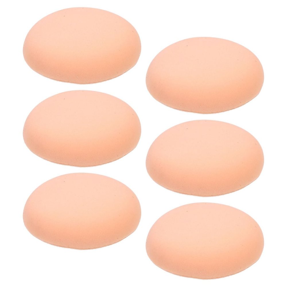 DOITOOL 6pcs Makeup Sponges for Face Powder Puff Set, Soft Supple round Cosmetic Blenders, Dual-use Dry and Wet Application, Suitable for Smooth Foundation and Powder Makeup