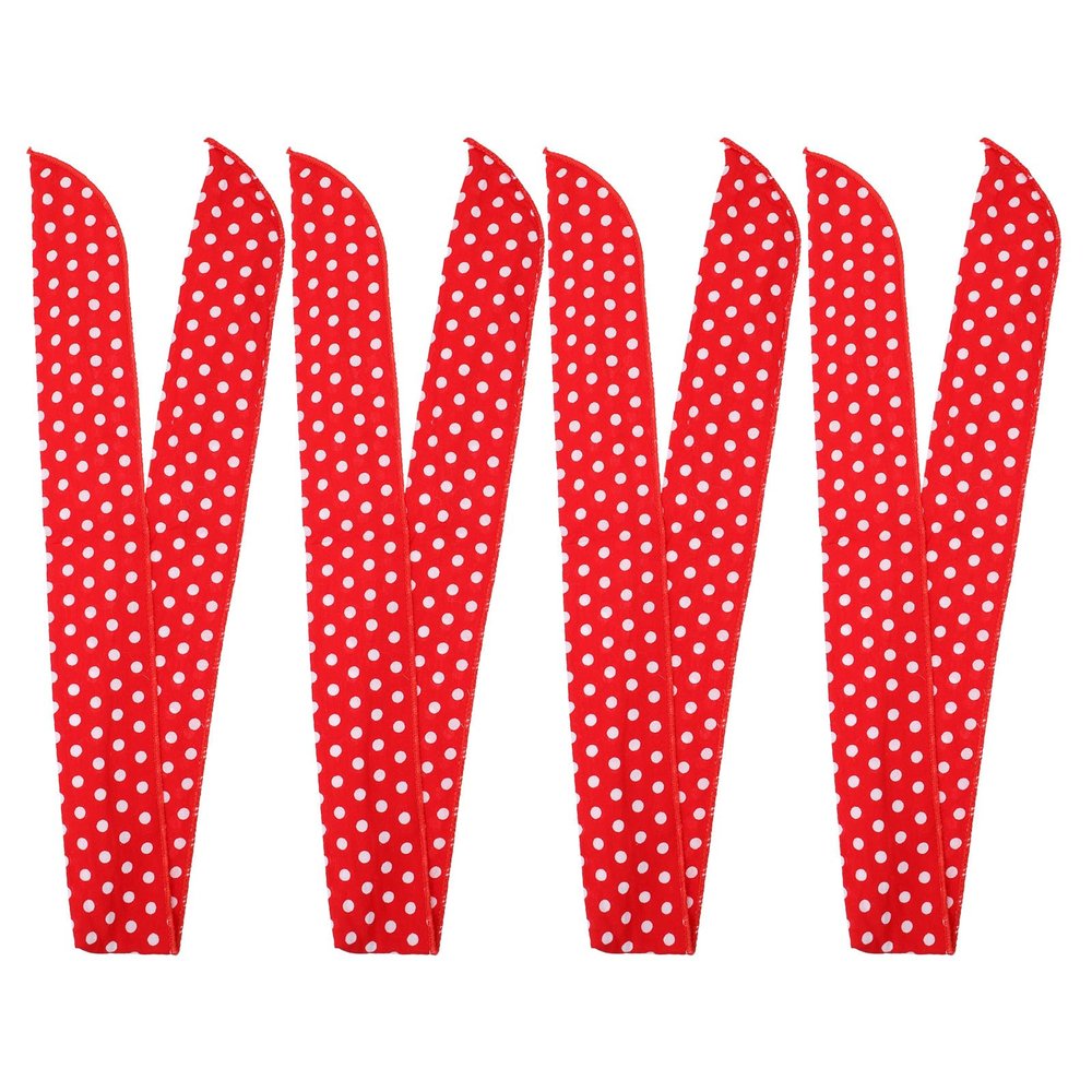 OSOLADY 4pcs Women Polka Dot Headbands Red Hair Hoops Stretchy Holders for Makeup Hair Accessories