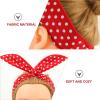OSOLADY 4pcs Women Polka Dot Headbands Red Hair Hoops Stretchy Holders for Makeup Hair Accessories view 3