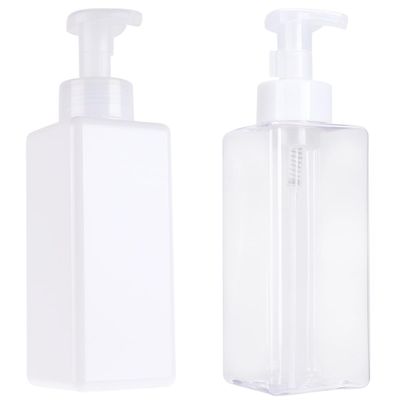 2 Pack 650ml Foaming Pump Bottles, Reusable Plastic Travel Dispensers