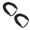 IWOWHERO 2pcs Adjustable Synthetic Hair Braided Headbands Black Twist Braid Hairband Hair Accessories for Women Styling and Braiding view 1