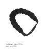 IWOWHERO 2pcs Adjustable Synthetic Hair Braided Headbands Black Twist Braid Hairband Hair Accessories for Women Styling and Braiding view 2