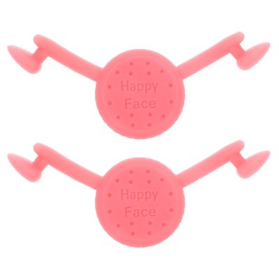 Luxshiny Silicone Smile Corrector Facial Exerciser 2pcs Pink Lip Muscle Trainer Double Chin Reducer Face Trainer Device for Women Beauty Care