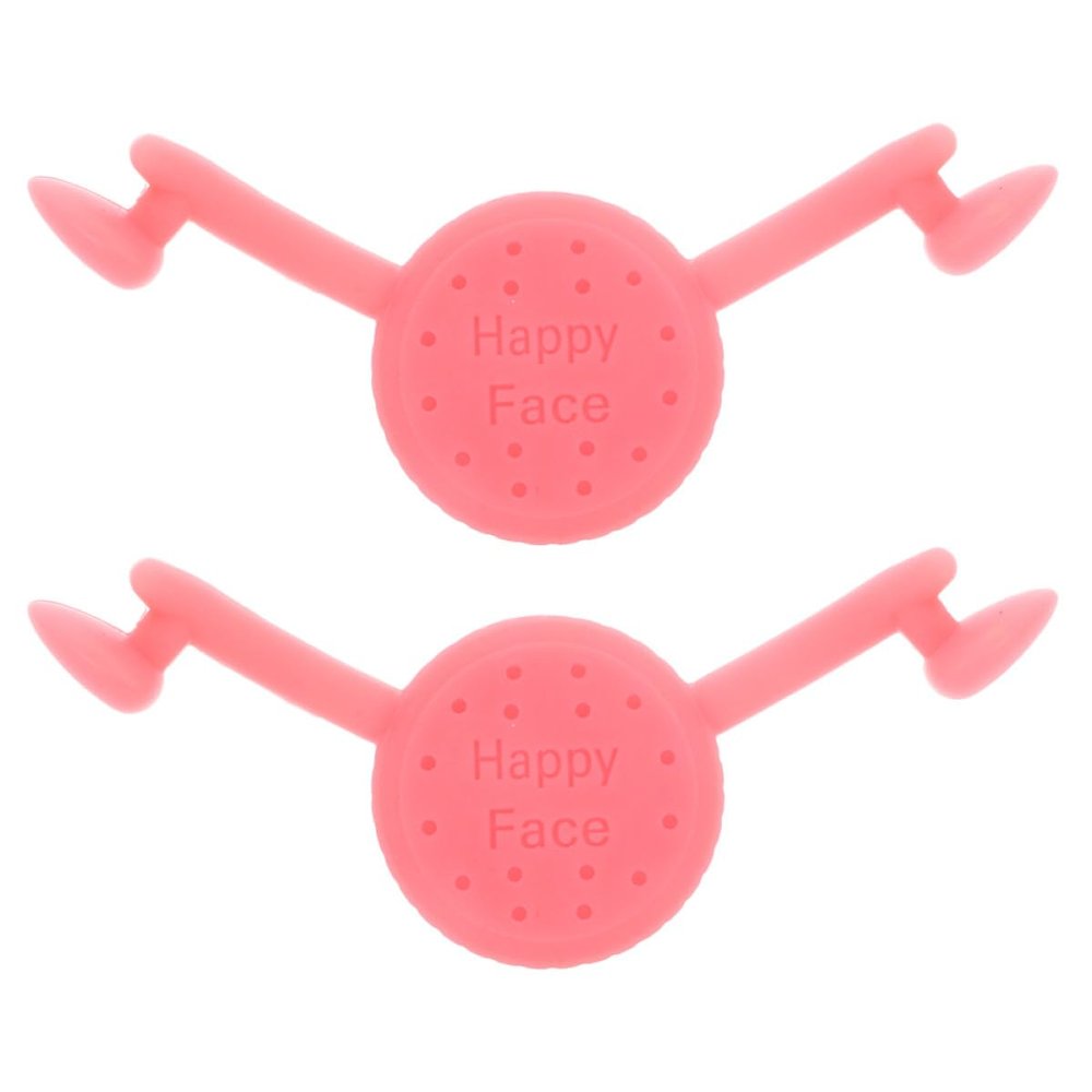 Luxshiny Silicone Smile Corrector Facial Exerciser 2pcs Pink Lip Muscle Trainer Double Chin Reducer Face Trainer Device for Women Beauty Care