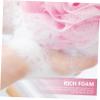 EXQUIMEUBLE 2pcs Unicorn Bathing Mesh Shower Balls Bubble Net for Exfoliating Body Scrubber Spa Puff in Pink and Blue for Gentle Bathing view 3