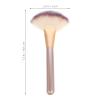 TIDTALEO Fan Shaped Makeup Brush Set 2pcs Large Blush Brush and Soft Synthetic Bristles Facial Cosmetic Tools for Highlighting and Face Makeup Application view 2