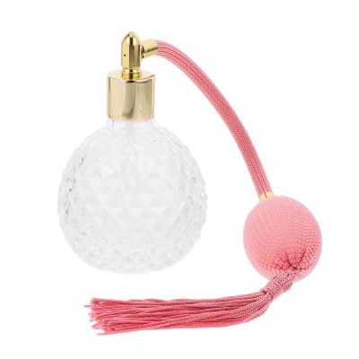 FIXOSHEE Classic Perfume Sprayer 100ml Refillable Vintage Style Glass Perfume Bottle Long Pump Suitable for Travel and Everyday Use