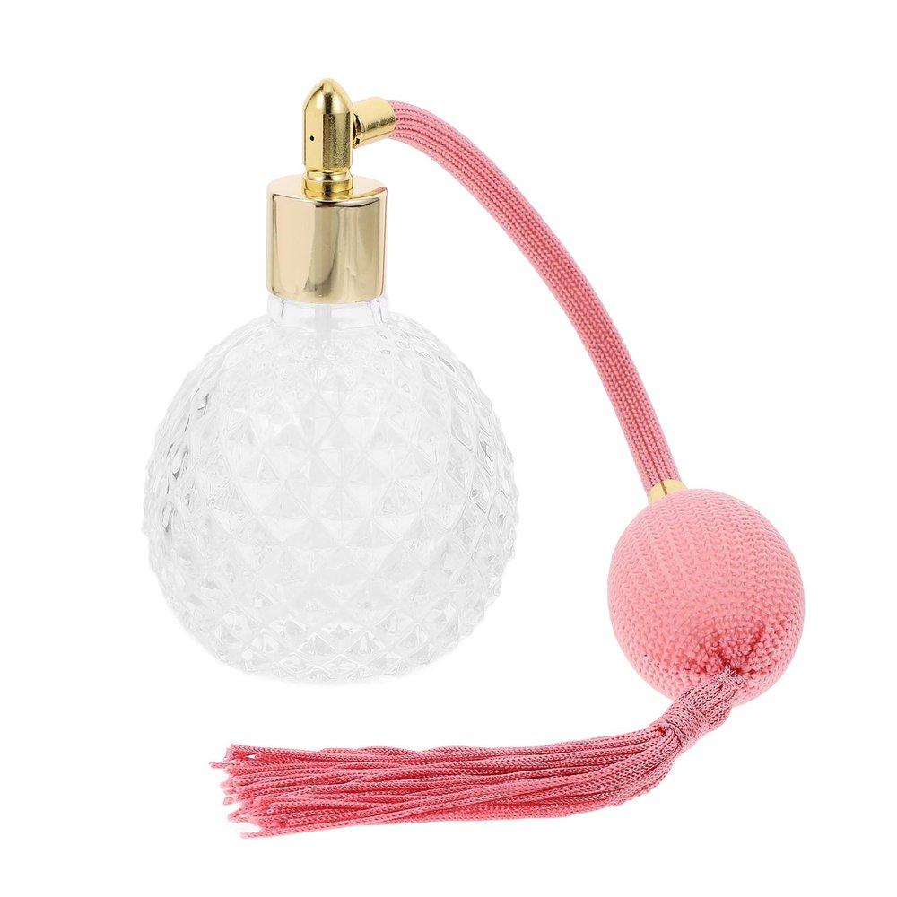FIXOSHEE Classic Perfume Sprayer 100ml Refillable Vintage Style Glass Perfume Bottle Long Pump Suitable for Travel and Everyday Use