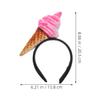 BATHVEVE 3pcs Pink Ice Cream Spa Headbands Makeup Hair Bands for Women, Soft Fabric Washing Face Hair Accessories for Skincare and Styling view 2