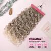 REECHO Curly Clip in Hair Extensions, 4PCS 24 inch Long Hair Extensions Clip ins Lace Weft Natural Hairpieces for Women Daily,Glazed Mocha to Blonde view 3