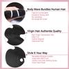 15A Raw Indian Human Hair Bundles Body Wave Bundles Human Hair 100% Unprocessed Human, Triple Lifespan Virgin Remy Hair Extensions Quick Weave No Tangle Shedding 3 Bundles Natural Black 28 30 30 Inch view 3