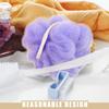 ROMISBABA 2pcs Exfoliating Shower Loofahs Bath Sponge Set, Soft Mesh Body Scrubber for Men and Women, Red and Purple Donut Shape, 60g Each, Suitable for Daily Bathing and Deep Cleansing view 3
