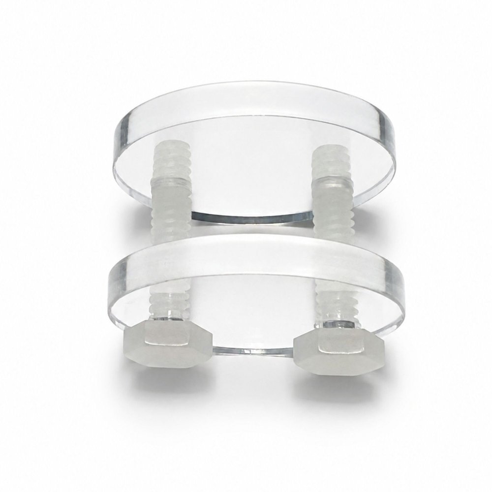 EARPRESS Keloid Pressure Clips for Ear Adjustable Compression Clips, Comfortable Pressure Support for Keloid | Circle 2.3 - Clear