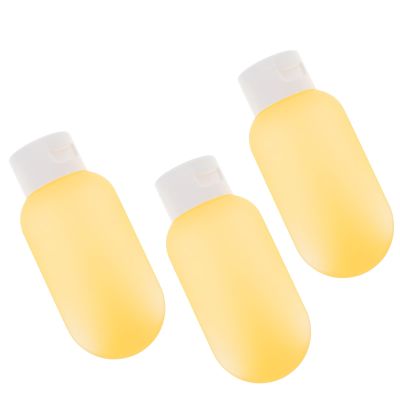 FONDOTIN Travel Toiletry Bottles Set 3pcs 60ml Small Pe Squeeze Bottles for Travel Toiletries with Leak-resistant Design Suitable for Shampoo and Lotion