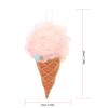DOITOOL 6pcs Reusable Ice Cream Shape Bath Loofah Balls Shower Body Scrubber Sponge Pouf Set for Women Travel Exfoliating Bath Sponge in Pink, White, and Blue view 2