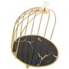 VOSAREA Bird Cage Cosmetic Storage Organizer Single Tier Desktop Makeup and Perfume Rack Black Gold Vanity Organizer for Bedroom Countertop view 1