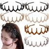 ELLOPH 6 Pack Zig Zag Headbands for Women, Non Slip Headband with Teeth, Plastic Hair Bands for Daily Work Makeup Sports 90s Retro Style Hair Accessories for Women Girls view 2