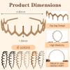 ELLOPH 6 Pack Zig Zag Headbands for Women, Non Slip Headband with Teeth, Plastic Hair Bands for Daily Work Makeup Sports 90s Retro Style Hair Accessories for Women Girls view 3