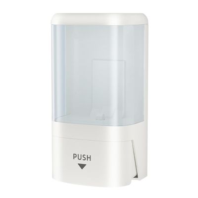Manual Wall Mount Soap Dispenser 1200ml Large Capacity with Visible Window Easy Press Pump for Bathroom Kitchen White ABS Plastic