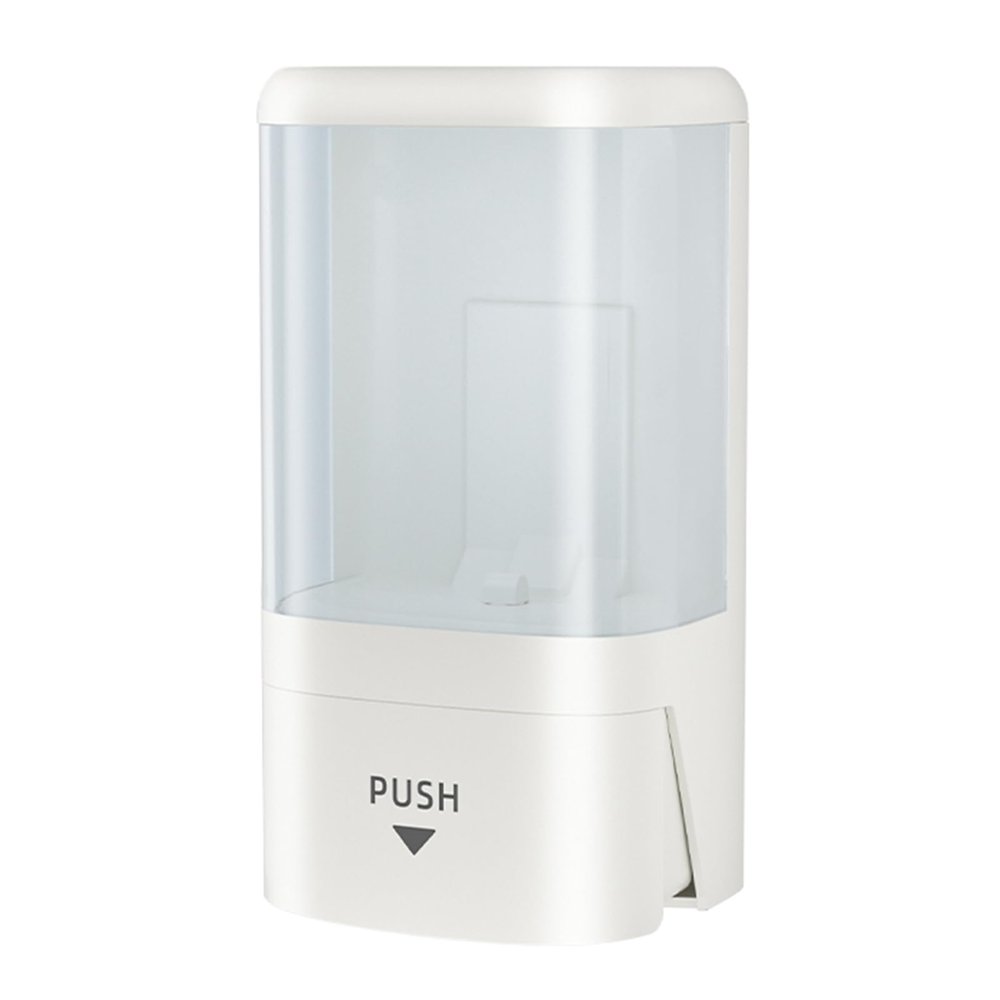 Manual Wall Mount Soap Dispenser 1200ml Large Capacity with Visible Window Easy Press Pump for Bathroom Kitchen White ABS Plastic
