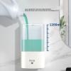 Manual Wall Mount Soap Dispenser 1200ml Large Capacity with Visible Window Easy Press Pump for Bathroom Kitchen White ABS Plastic view 4