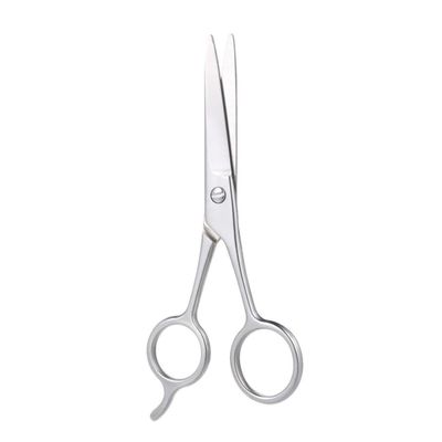 NinthAvenue Basics Stainless Steel Beard and Eyebrow Scissors Silver, Precision Hairdressing Tool for Facial Hair Grooming, Mustache Trimming Accessory for Daily Mens Care