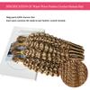 Balayage Micro Pre Looped Crochet Human Hair Extensions 14 Inch Burmese Curly Human Invisible Crochet Hair Pre Separated Knotless Strawberry Blonde Highlights Corchet for Braiding Twist Extension 50G view 2