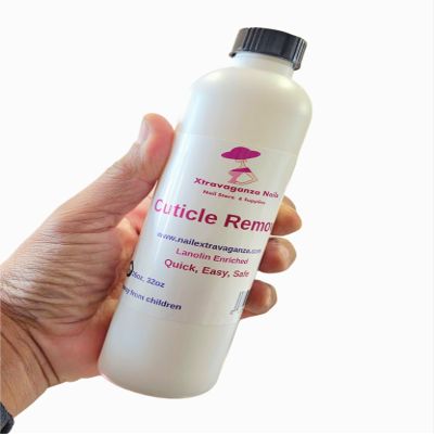 eXtravaganza Nails Cuticle Remover Liquid, Lanolin Enriched, Quick Easy Safe Formula, 8 oz