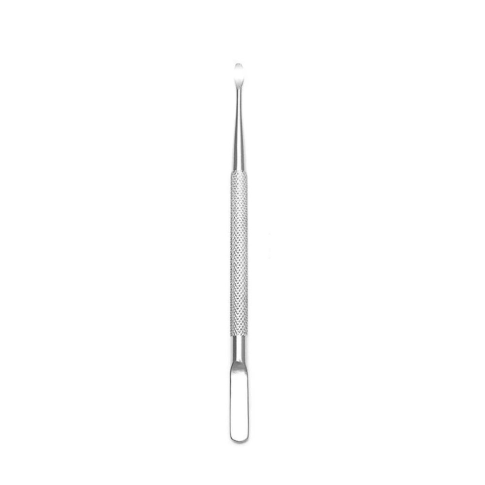 Hiiooweiyi Cuticle Pusher and Spoon Nail Cleaner, Professional Dual Sided Stainless Steel Cuticles Remover, Cutter, Durable Manicure, Pedicure Cleaner Tool for Finger and Toenails 1Pcs - Silver