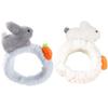 Cabilock Rabbit Carrot Hairbands 2pcs Makeup Spa Headbands for Women, Soft Plush Face Wash Hairbands in White and Blue for Skincare and Daily Use view 1