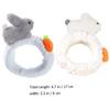 Cabilock Rabbit Carrot Hairbands 2pcs Makeup Spa Headbands for Women, Soft Plush Face Wash Hairbands in White and Blue for Skincare and Daily Use view 2