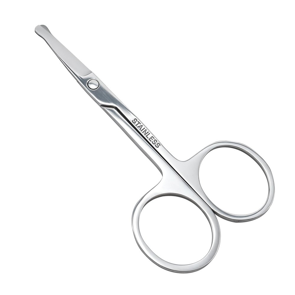 BlingKingdom Nose Hair Scissors for Men and Women, Rounded Tip Grooming Scissors for Trimming Facial Hair Ear Hair Eyebrow Mustache