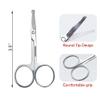 BlingKingdom Nose Hair Scissors for Men and Women, Rounded Tip Grooming Scissors for Trimming Facial Hair Ear Hair Eyebrow Mustache view 2